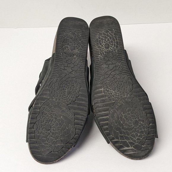 Dansko Sera Wedge Sandals, Black Leather, Women's 42 EU (US 11) - Picture 7 of 7